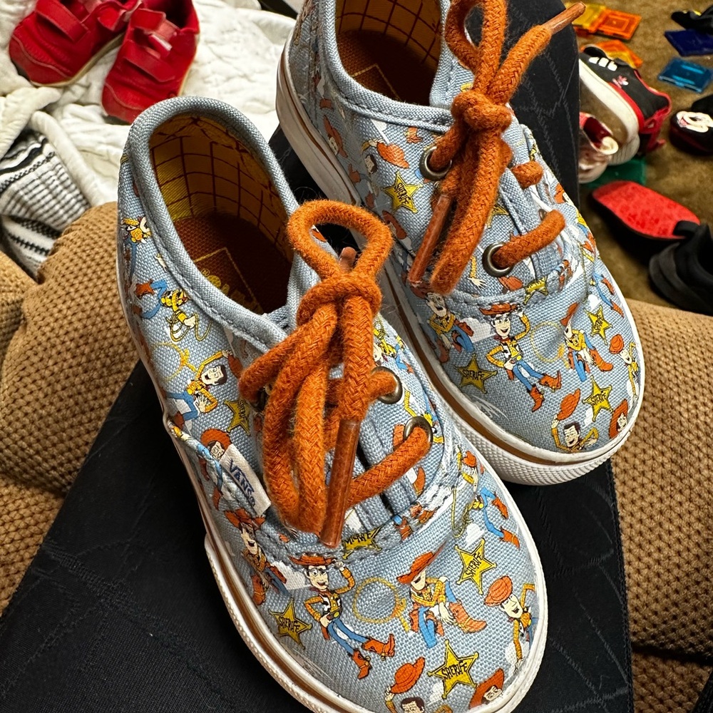 Vans Kids Sneakers with Orange Laces